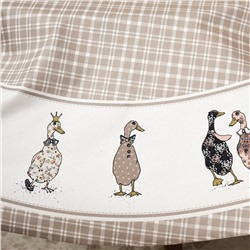 СКАТЕРТЬ  КРУГЛАЯ "FAMILY FARM" 150 СМ ,100% ХЛОПОК, КЛЕТКА,ТВИЛ, ПРОПИТКА