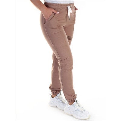 QB-65 BROWN Брюки спортивные женские (95% хлопок, 5% стрейч) P&S