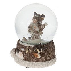 GAEM Фигурка декоративная "Дед Мороз" в стекл шаре (ключ,муз), L10 W10 H14 см