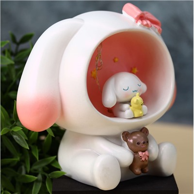 Kопилка - ночник «Plush friends», pink (14,5 см), пластик