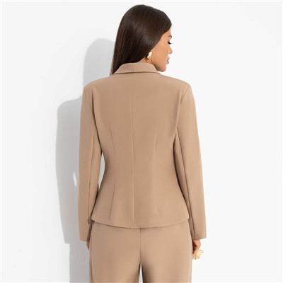 Жакет полуприталенного силуэта, Невероятно прекрасна (biege)
