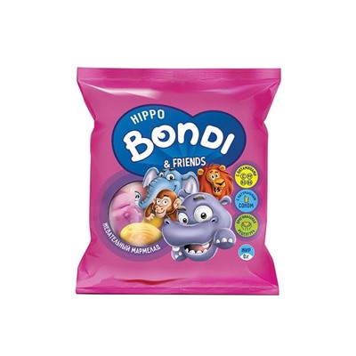 «HIPPO BONDI & FRIENDS», мармелад жевательный в форме половинок животных, 100 г