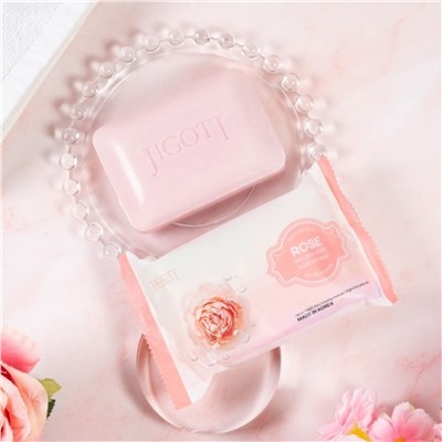 Jigott Мыло-скраб для лица и тела с экстрактом розы / Rose Scrub Soap, 150 г
