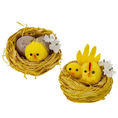 GAEM Набор из 6-ти изделий декоративных "Гнездо пасхальное" (5,5*5*4), L17,5 W12,5 H6 см