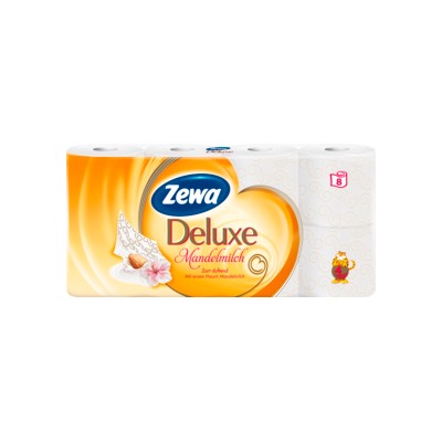 Zewa Туалетная бумага Deluxe Миндаль	milch 4-lg, 8x135 Bl, 1080 листов
