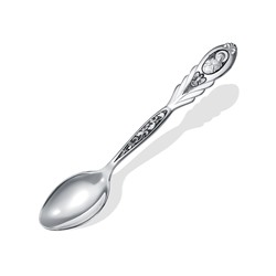 129-010 Ложка из серебра штампованая частично черненая