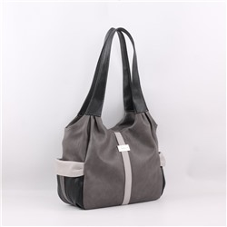 Сумка 890 мульти итальянский серо-черный