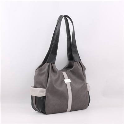 Сумка 890 мульти итальянский серо-черный