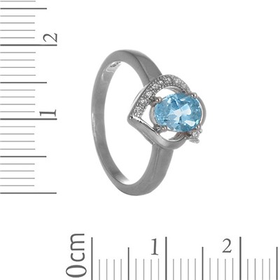 Кольцо 'Никс' с топазом и фианитами ТФКН.796ГТ1.80