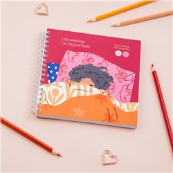 Скетчбук 60л., 150*150 MESHU "Pleasure", на гребне, soft-touch, 120г/м2