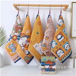 Cartoon breathable gauze scarf, 34*40cm