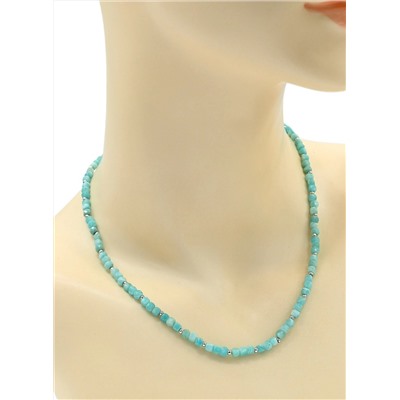 Бусы из Амазонита кубик гр.4мм, 43см, 10,7г