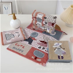 Gauze cotton towel for face washing, cartoon children's scarf
