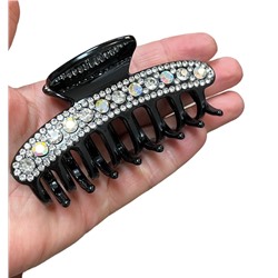 Заколка-краб для волос со стразами 10х5 см КР12 тип 4