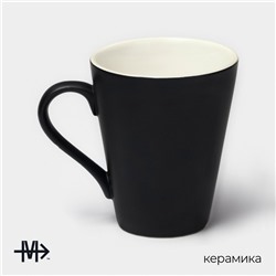 Кружка Magistro Matt black, 350 мл, фарфор, чёрная