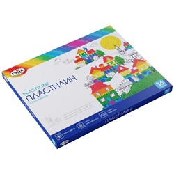 Пластилин Гамма "Классический", 36 цветов, 720г, со стеком, картон. упаковка