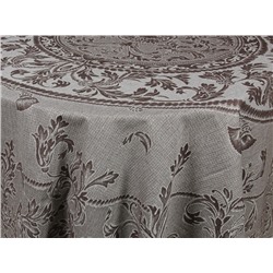 07с24- ЯК   Скатерть  170*320   "Овальная"  цв. коричневый
