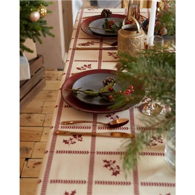 Скатерть новогодняя "Доляна" Merry Christmas 146х110+/- 3см, 100%хл, рогожка 164 г/м2