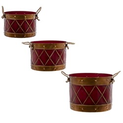 GAEM Набор из 3шт, Кашпо декоративное "Барабан", L36,5/33/29 W27/25/22 H28/24/20