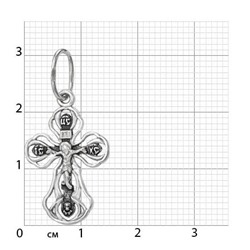 Крест из серебра литье частичное чернение