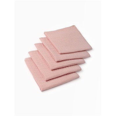 Набор платочков Крошка Я Strawberry cream 20*20 см-5 шт, муслин, 100 % хлопок