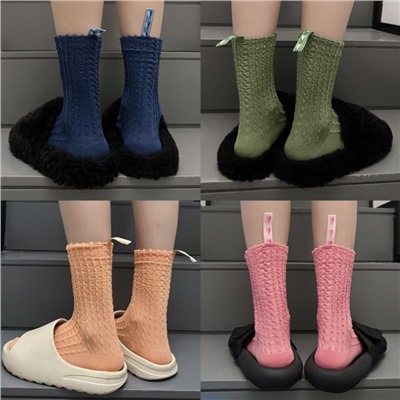 Chess, heel sticker, cotton knee socks for men and women, mid-length