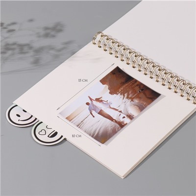 Фотоальбом на спирали 20 листов «Облака», объёмный элемент и 4 вкладки, 24×24 см