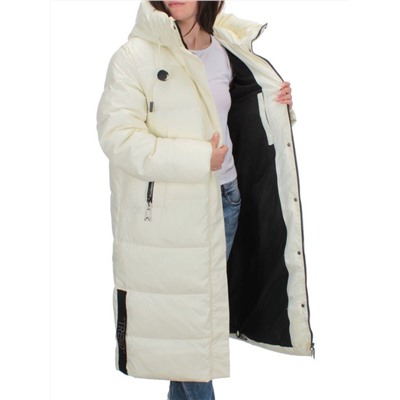 H-2202 WHITE Пальто зимнее женское (200 гр .холлофайбер)