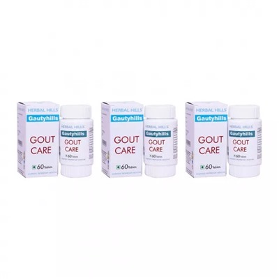 Набор Готихиллс (3 x 60 таб, 450 мг), Gautyhills Gout Care Set, произв. Herbal Hills