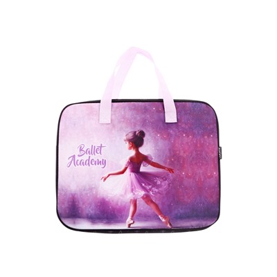 Папка с ручками А4, 360 х 280 х 80 мм, deVENTE "Ballet Academy", текстиль, для девочки