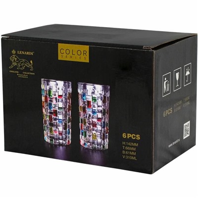 589-018 Набор из 6 стаканов 310мл в под.уп.(х8)Стекло