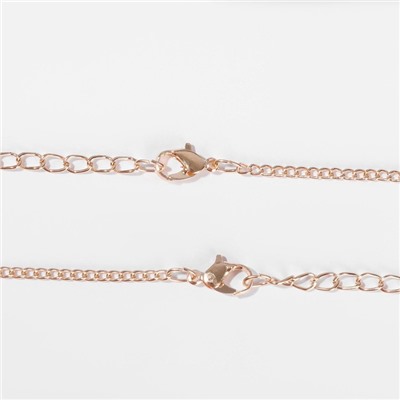 Кулоны парные «Котик с клубочком», 45 см, цветные в золоте