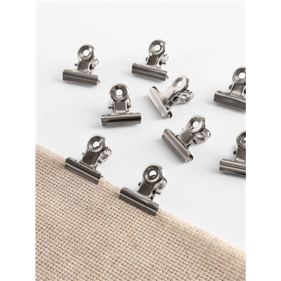 Зажимы для кроя, 2.1 см, 10 шт., цвет серебряный