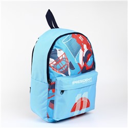 Рюкзак «Russian sport» Putin team, 29 x 13 x 44 см, отд на молнии, н/карман, голубой