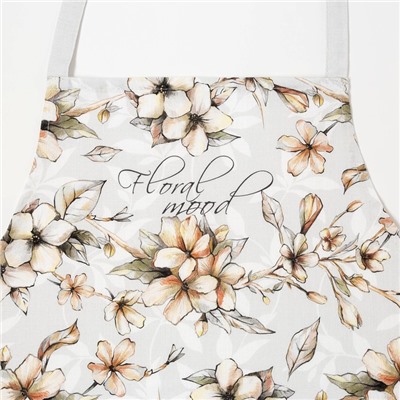 Фартук "Этель" Floral mood 70х60 см, 100% хлопок, репс 210 гр/м2