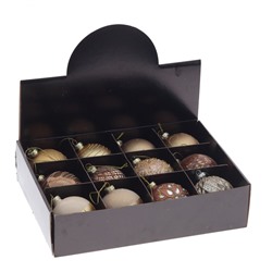 GAEM Набор из 12шт Украшение новогоднее "Шар", D 8 см, L35 W25 H8,5 см