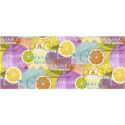 Вафельное полотно набивное / Тропикана 1