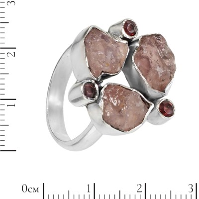 Кольцо 'Фенси' с розовым кварцем ИВК.090РКN9-8