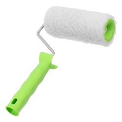 Валик с натуральным мехом, с ручкой, 150 мм, ворс 12 мм, D 48 мм, D ручки 6 мм, Сибртех