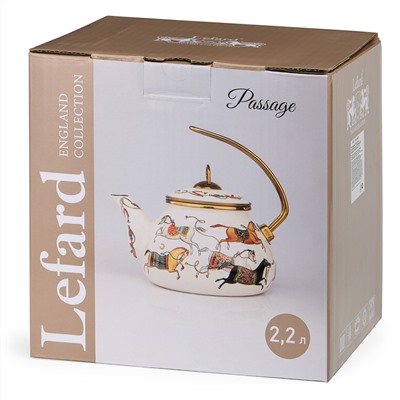 ЧАЙНИК LEFARD ЭМАЛИРОВАННЫЙ, СЕРИЯ PASSAGE, 2,2Л ПОДХОДИТ ДЛЯ ИНДУКЦИОН.ПЛИТ