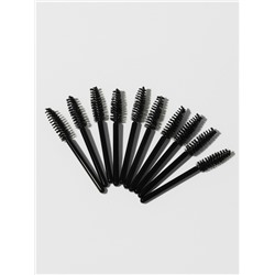Щёточки для бровей и ресниц «МИНИ», набор - 10 шт., 7 см, чёрные