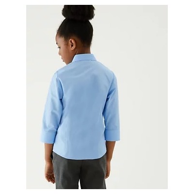 2pk Girls' 3/4 Sleeve Easy Iron School Shirts (2-16 Yrs)