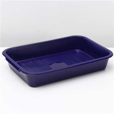 Туалет средний с сеткой 36×26×6.5 см, синий/черничный