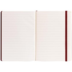 Записная книжка A5 72л. кожа, Clairefontaine "Cuiris. Cherry", 90г/м2, на резинке, ляссе, карман