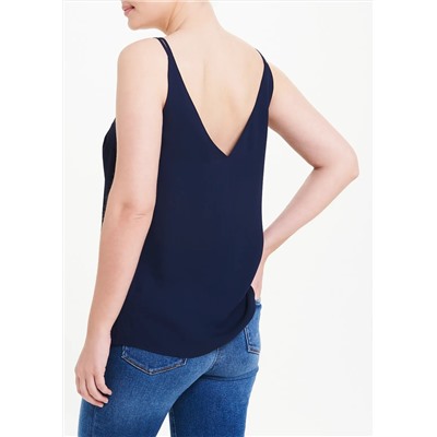 Navy Double Strap Cami Top