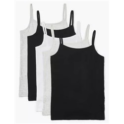 5 Pack Cotton Camisoles (2-16 Yrs)