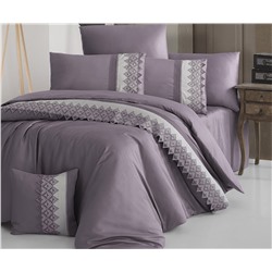 Сатиновое Постельное белье Евро 2 сп. V.I.P Moonlıght SATIN First Choice