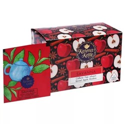 Чай Ройбуш со специями и Яблоком (20 пак, 2 г), Savanna, произв. Karma Kettle