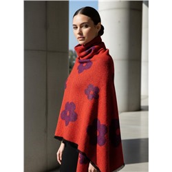 Палантин теплый с набивным рисунком двусторонний Арт 6