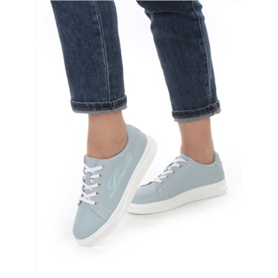 05-PDD165-5 GRAY/BLUE Кроссовки женские (натуральная кожа)